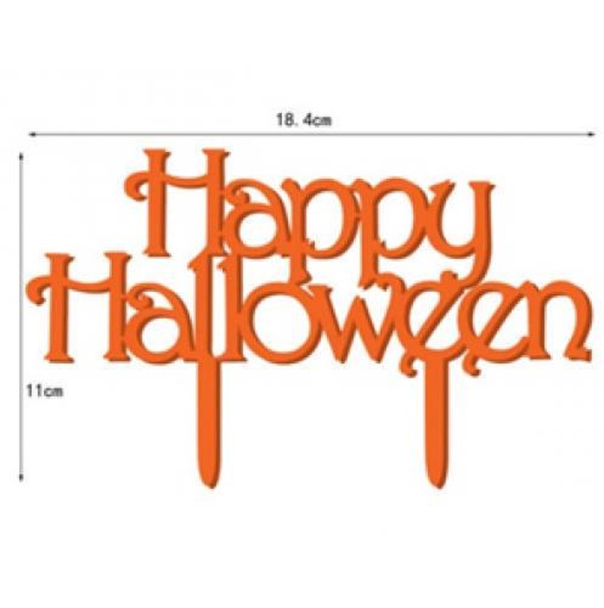 Taartdecoratie| Taarttopper| Cake topper | Taartversiering| Halloween| Happy Halloween | kunststof ( acryl ).